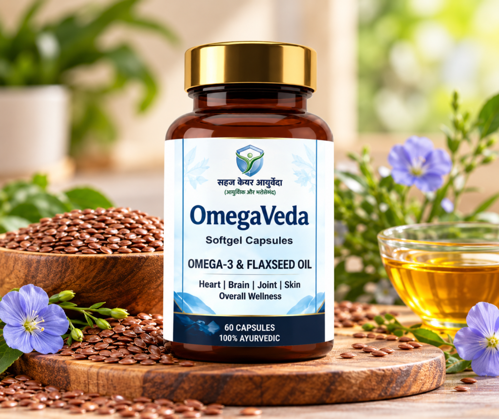 omegaveda flaxseed wellness bottle